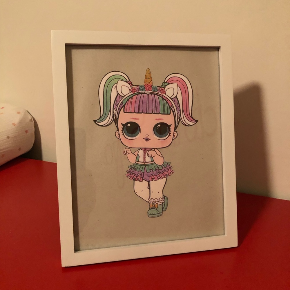 8x10 LOL  WALL ART   DOLL: Unicorn READY TO HANG